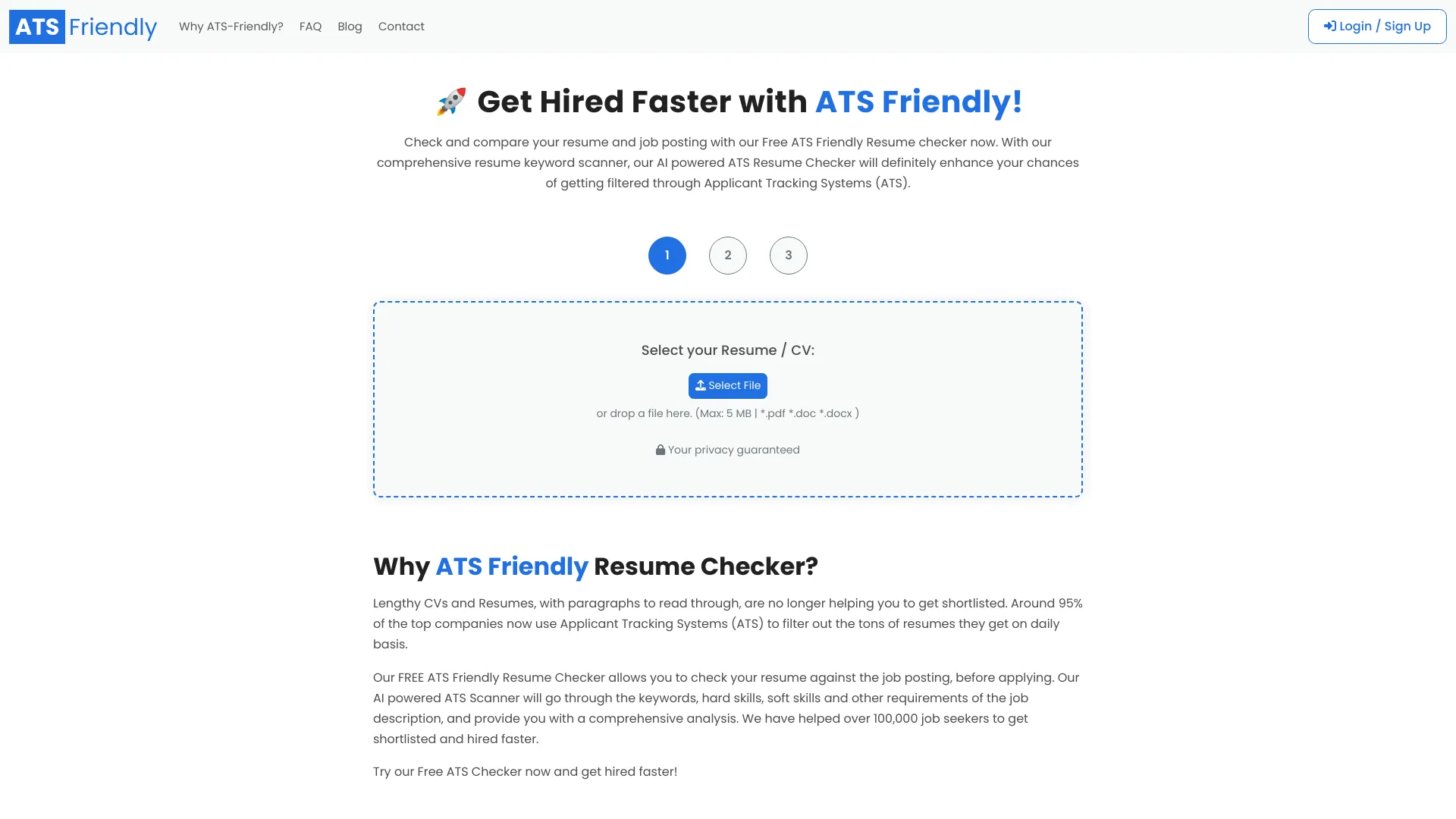 ATSFriendly.com screenshot