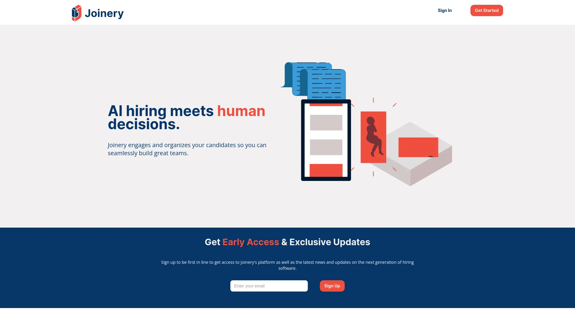 Joinery: AI Hiring Engagement Platform screenshot