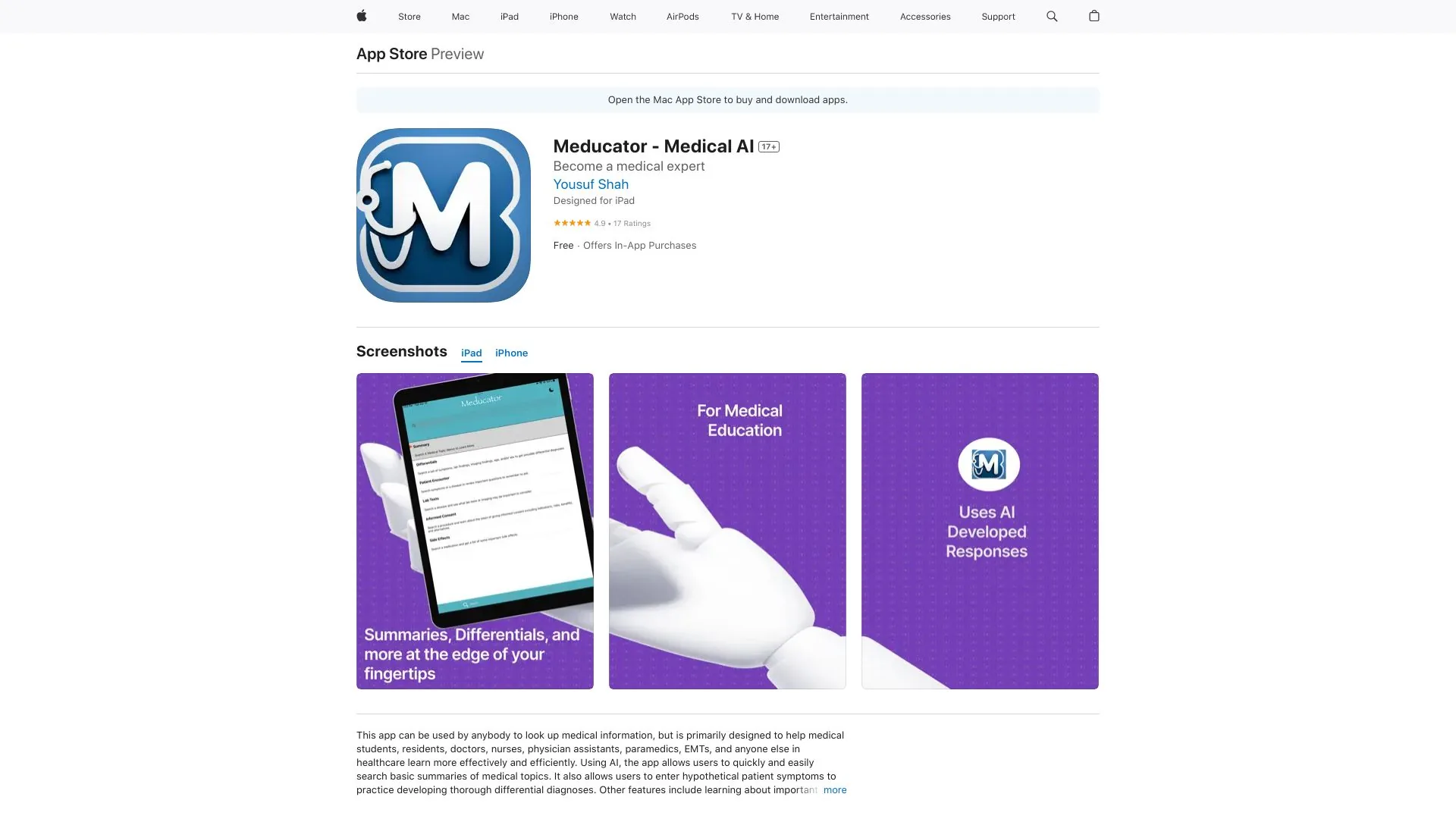 Medical Summaries screenshot