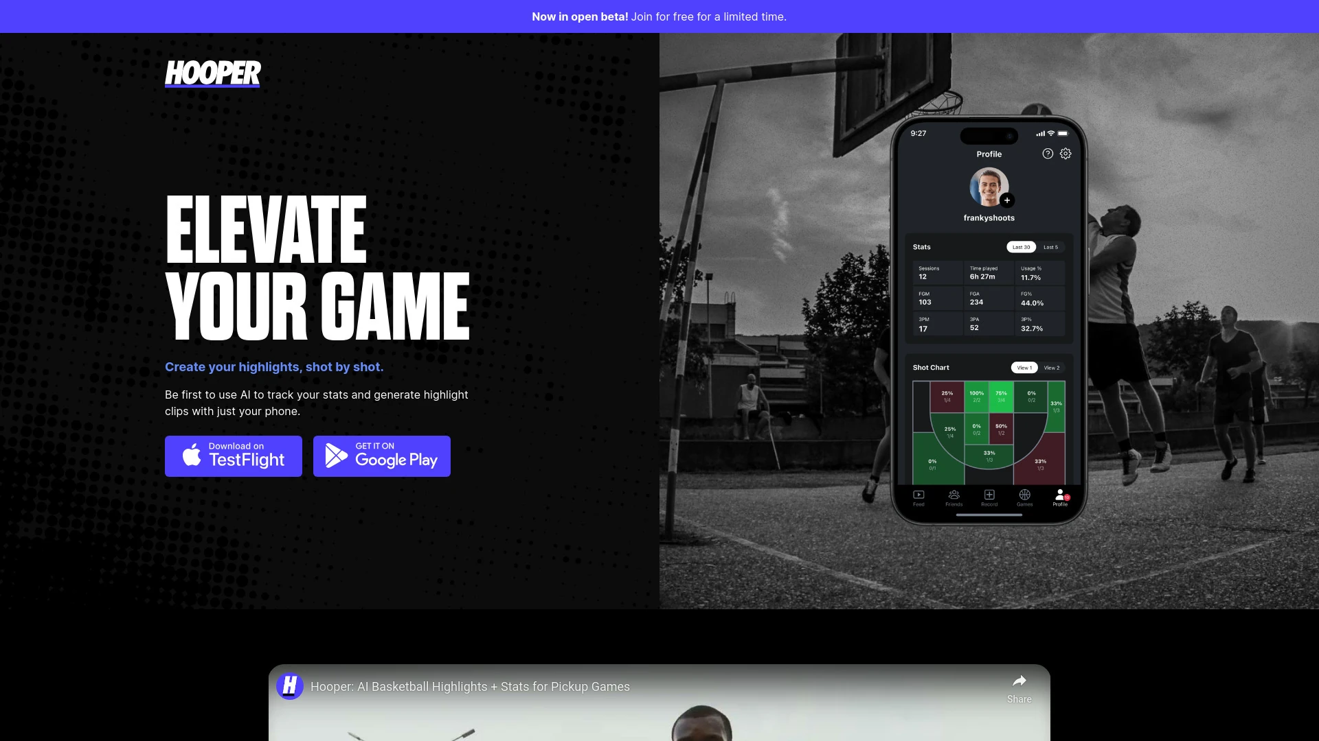 Hooper AI Stats & Highlights screenshot