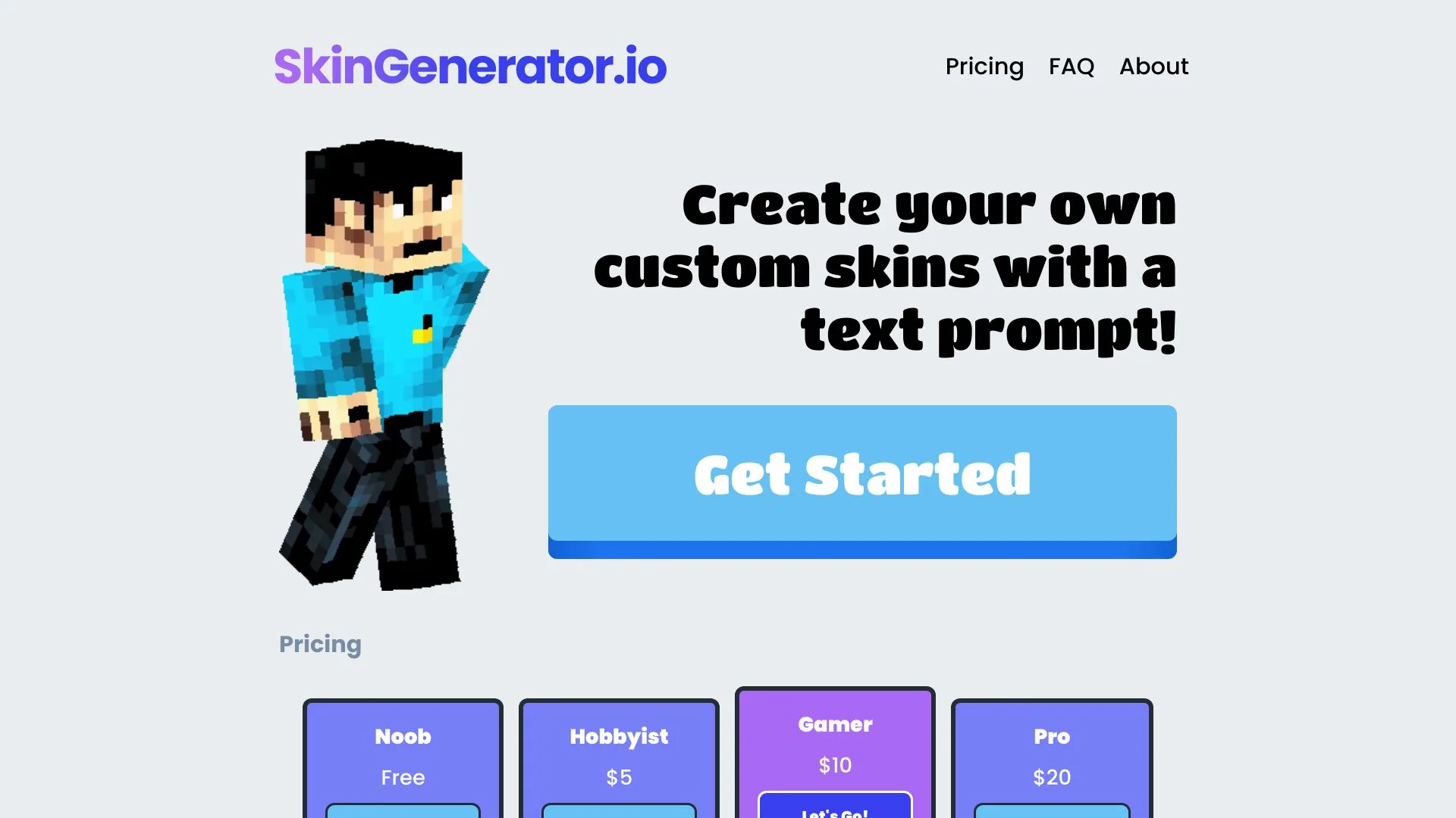 skingenerator.io - 一个Minecraft皮肤生成器 screenshot