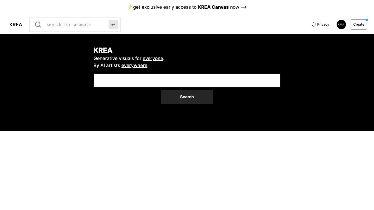 KREA screenshot