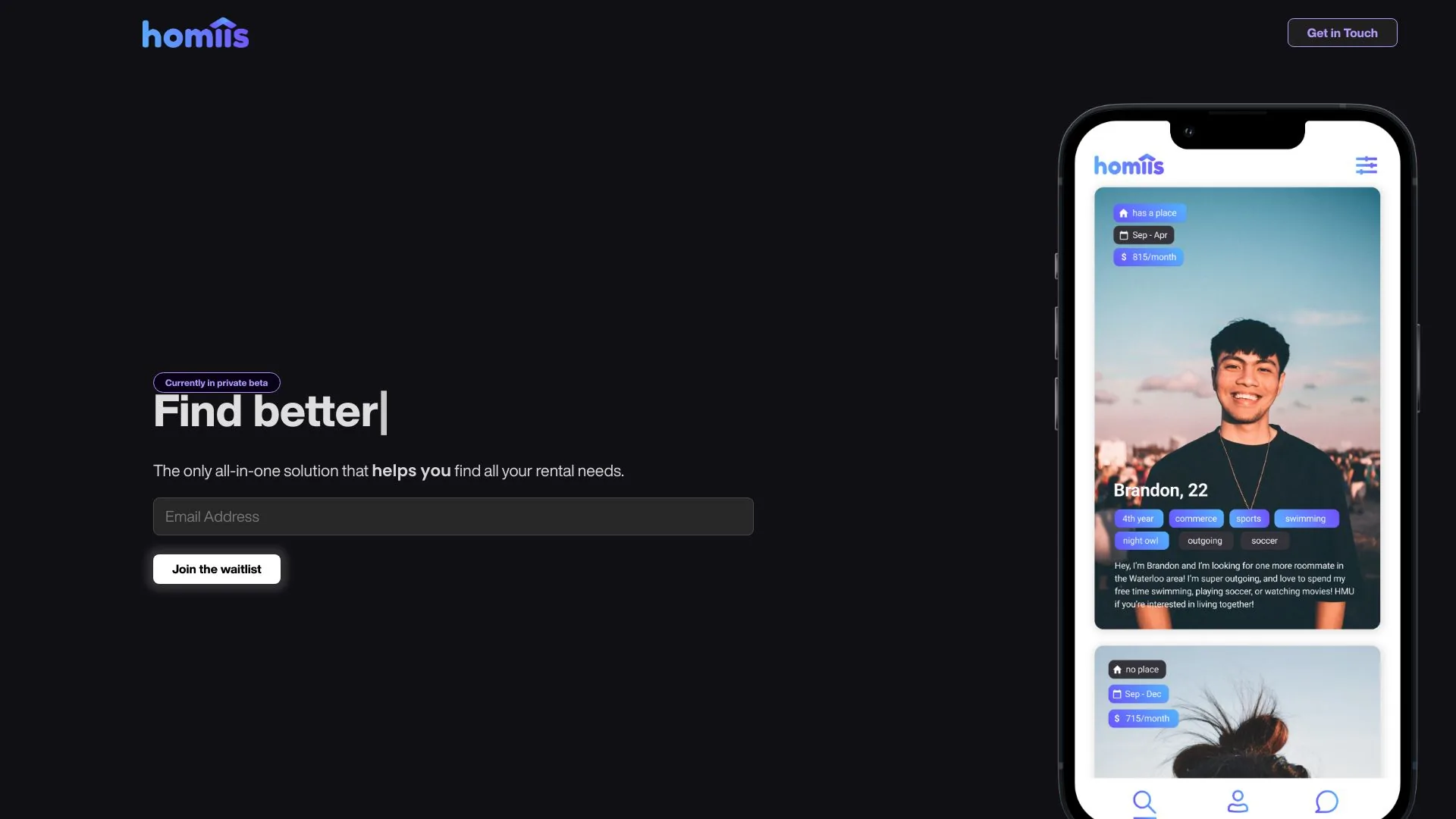 Homiis screenshot