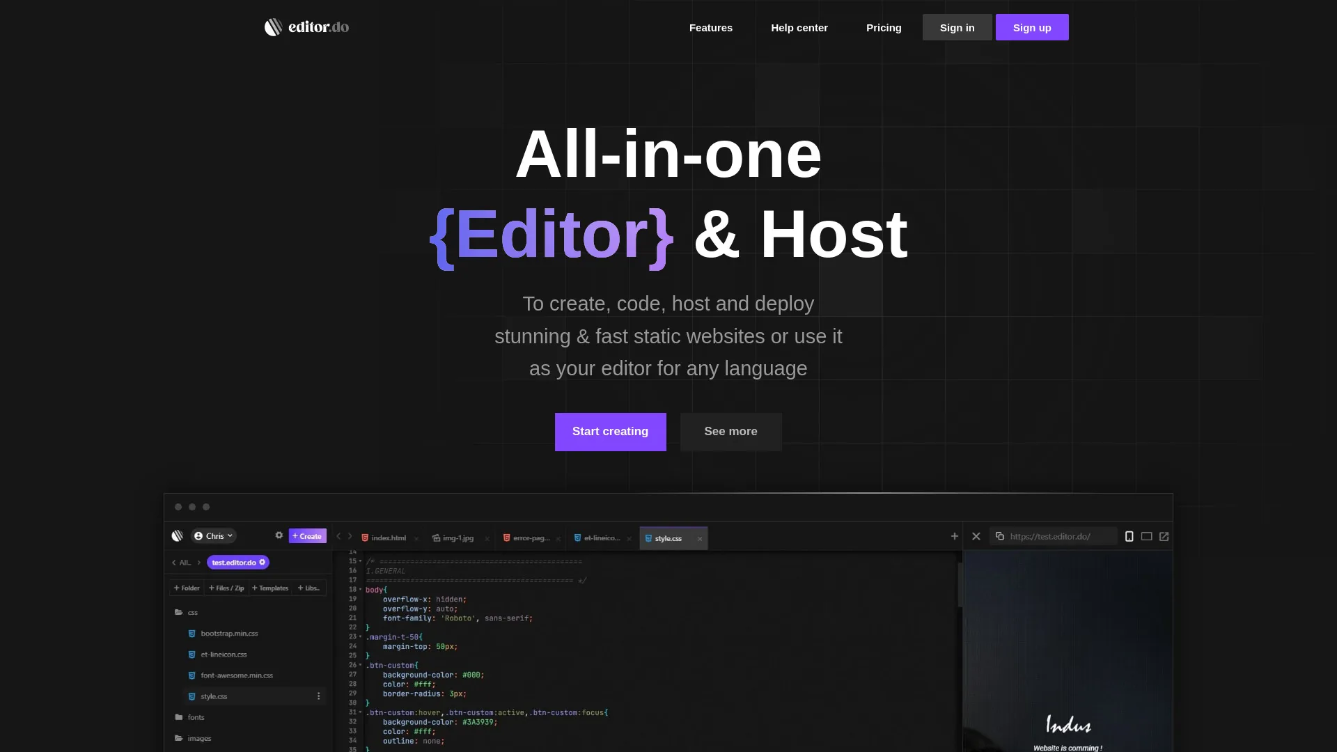 Editor.do screenshot