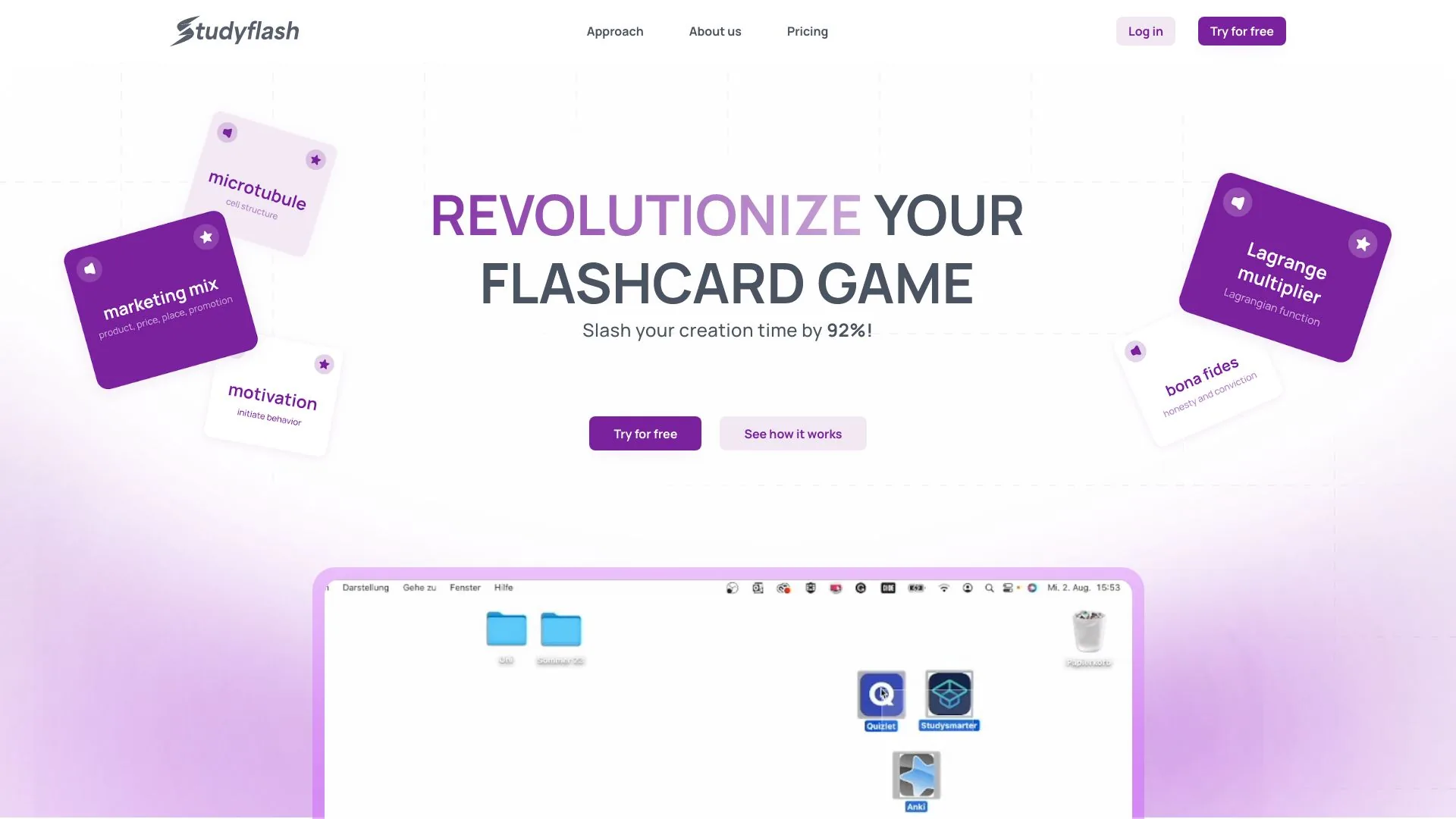 Studyflash screenshot