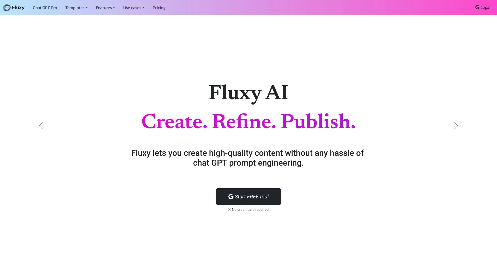 FluxyAI - ChatGPT screenshot