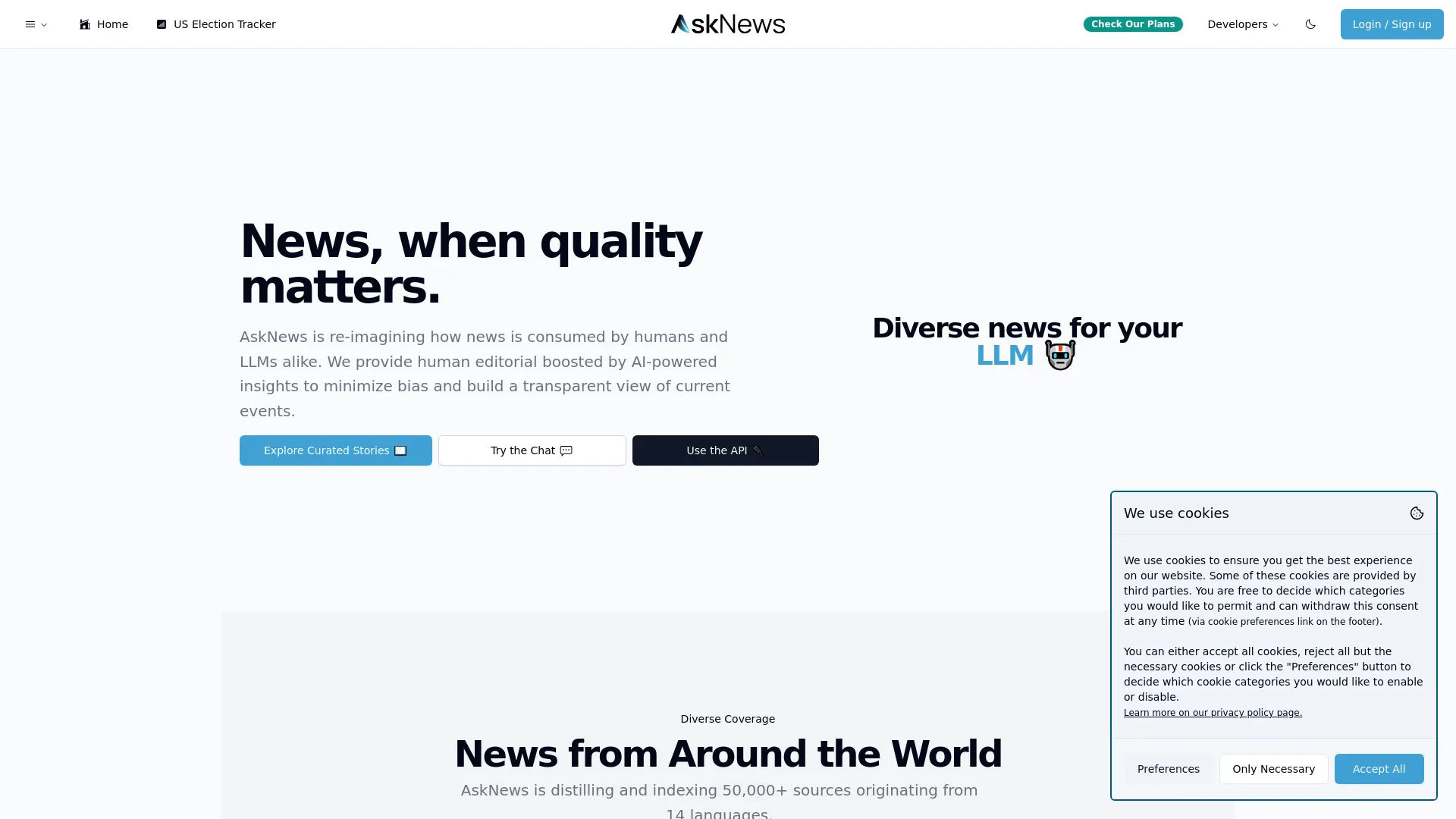 AskNews screenshot