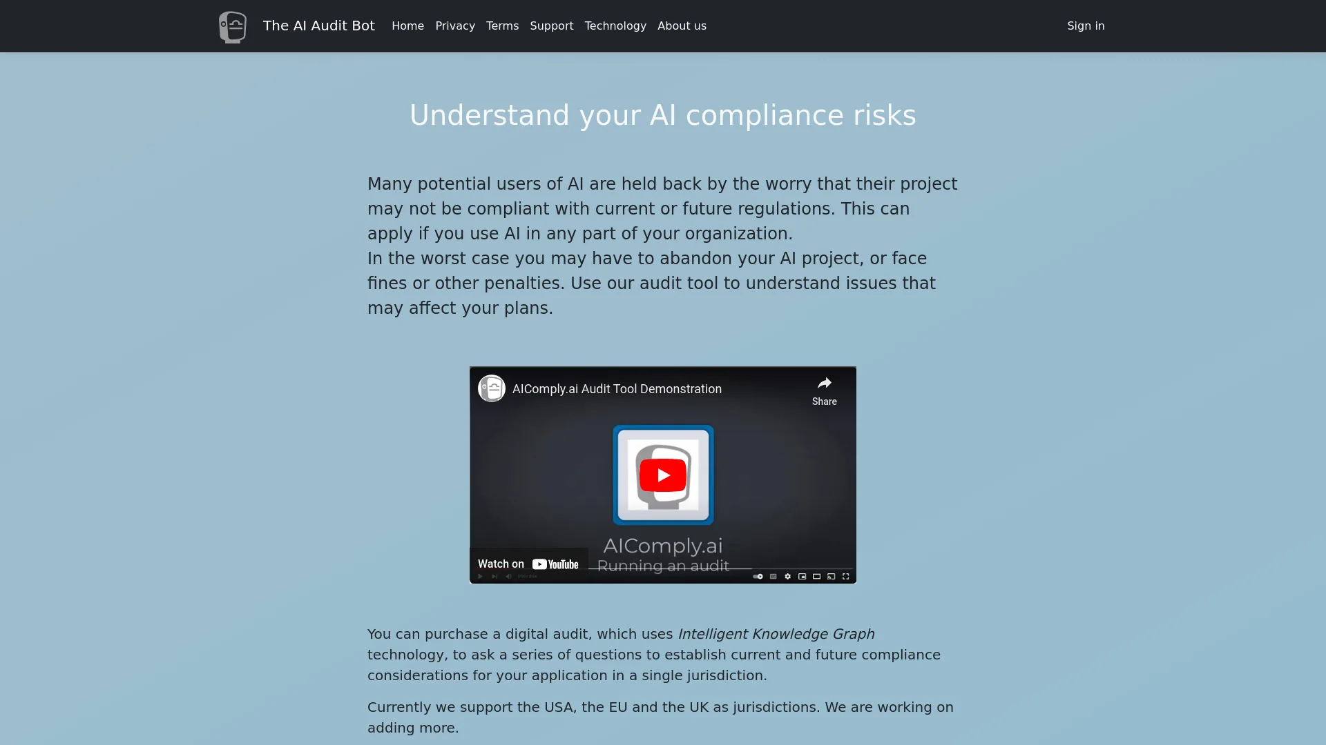 AI Compliance Auditing screenshot