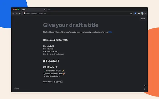 Draft by Slite screenshot