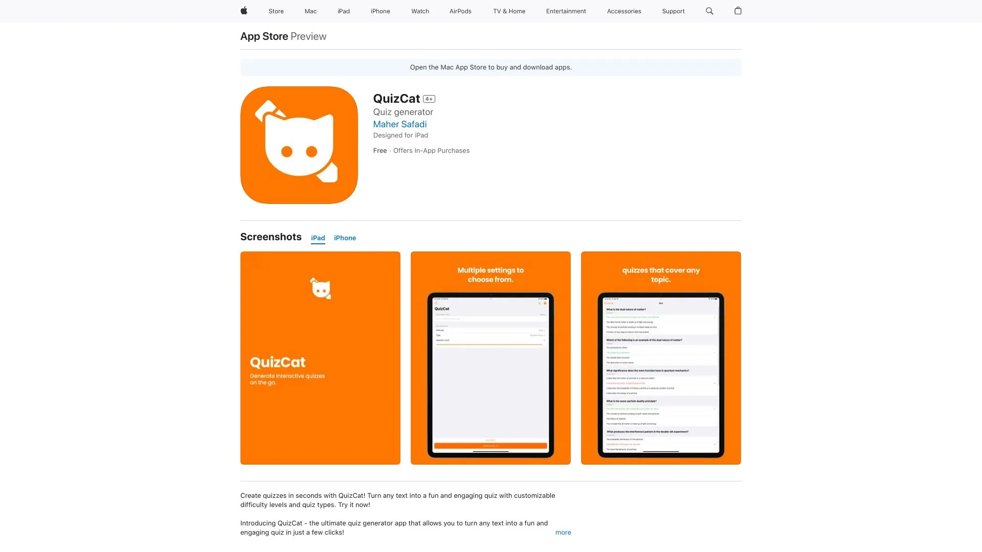 QuizCat screenshot