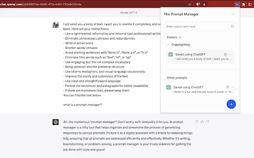 Prompt-Manager.com screenshot