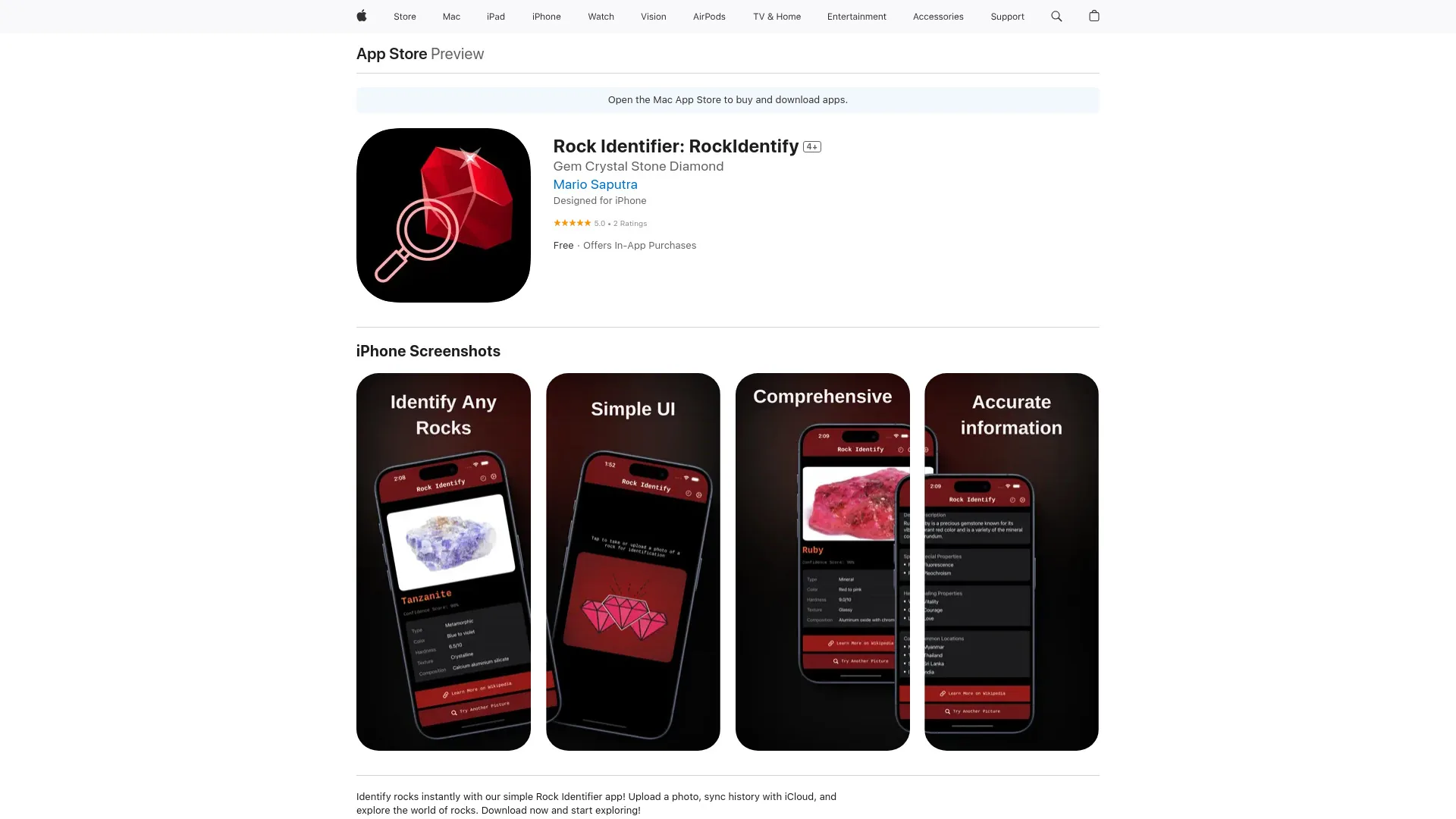 Rock Identifier screenshot
