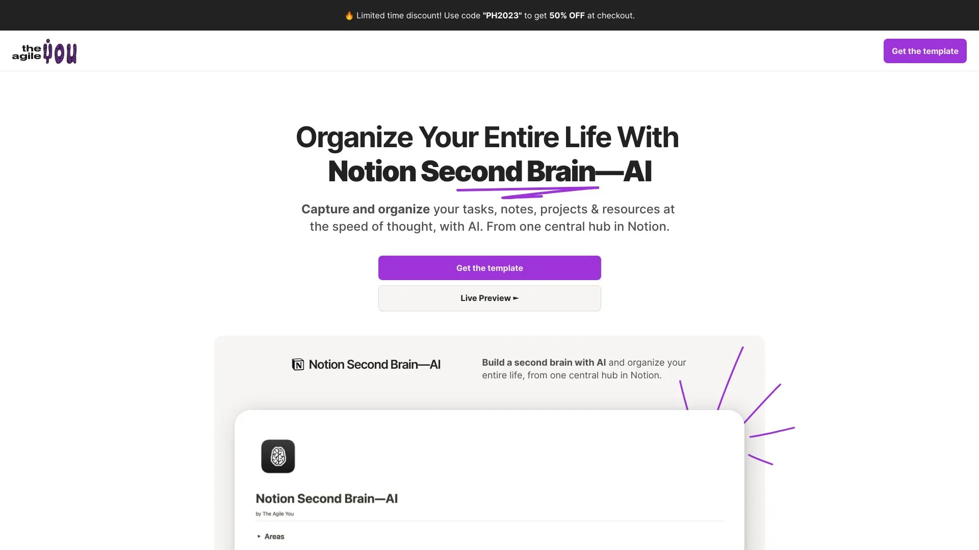 The Agile You: Notion's Second Brain AI screenshot