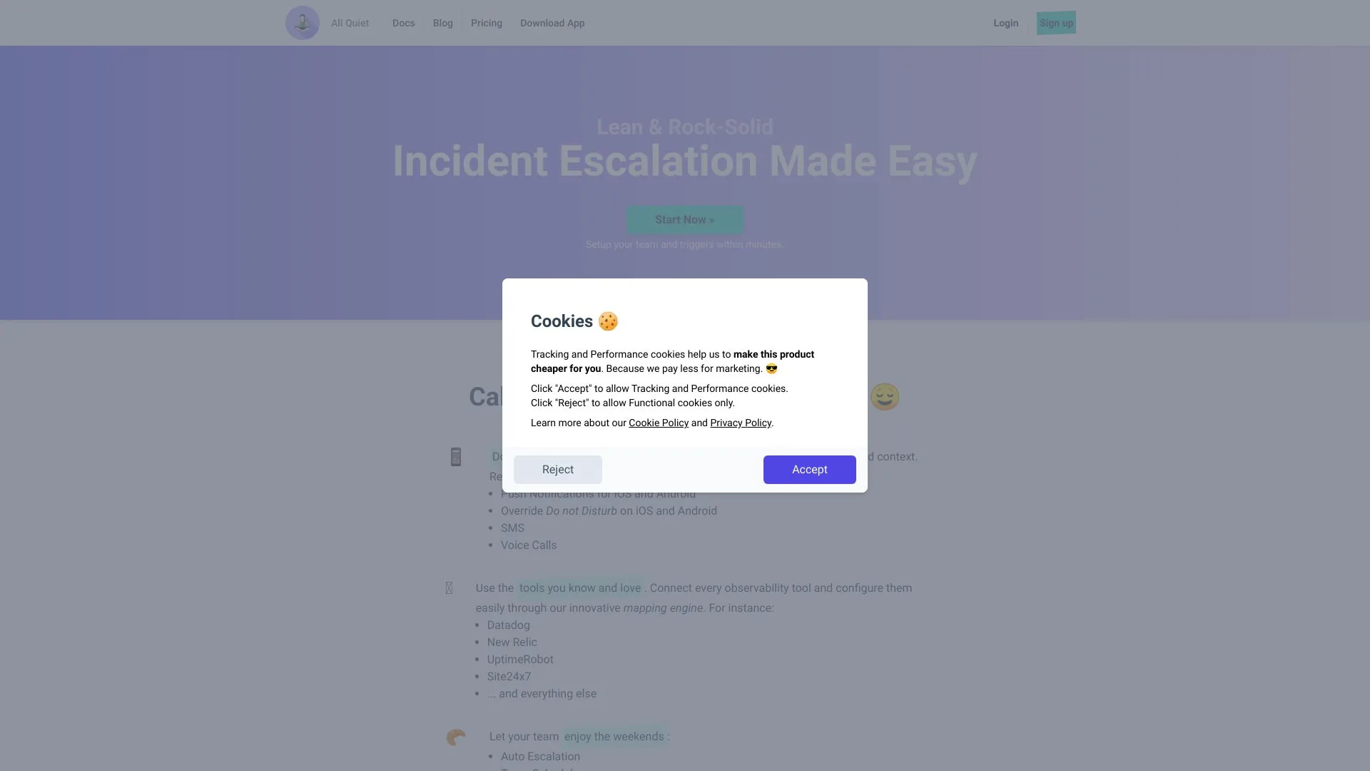 All Quiet: IT Incident Escalation, Management and Collaboration screenshot