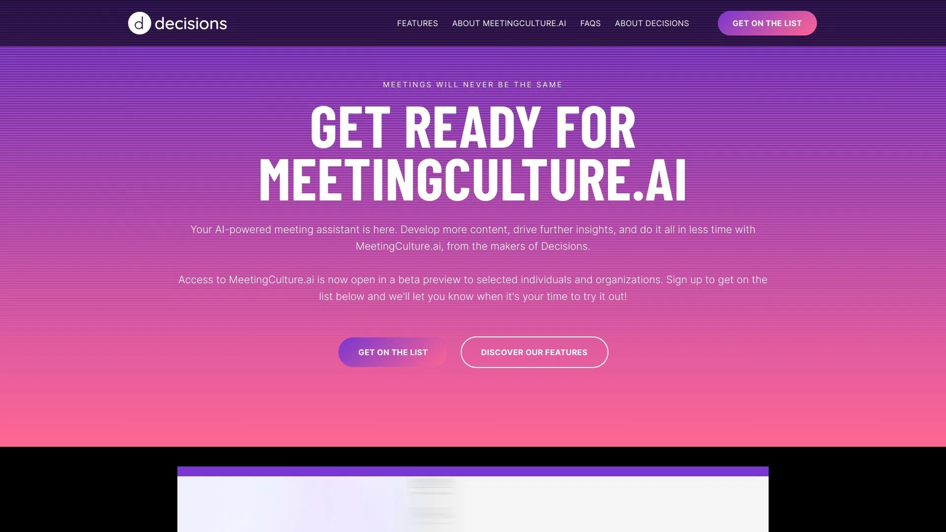 MeetingCulture.ai screenshot