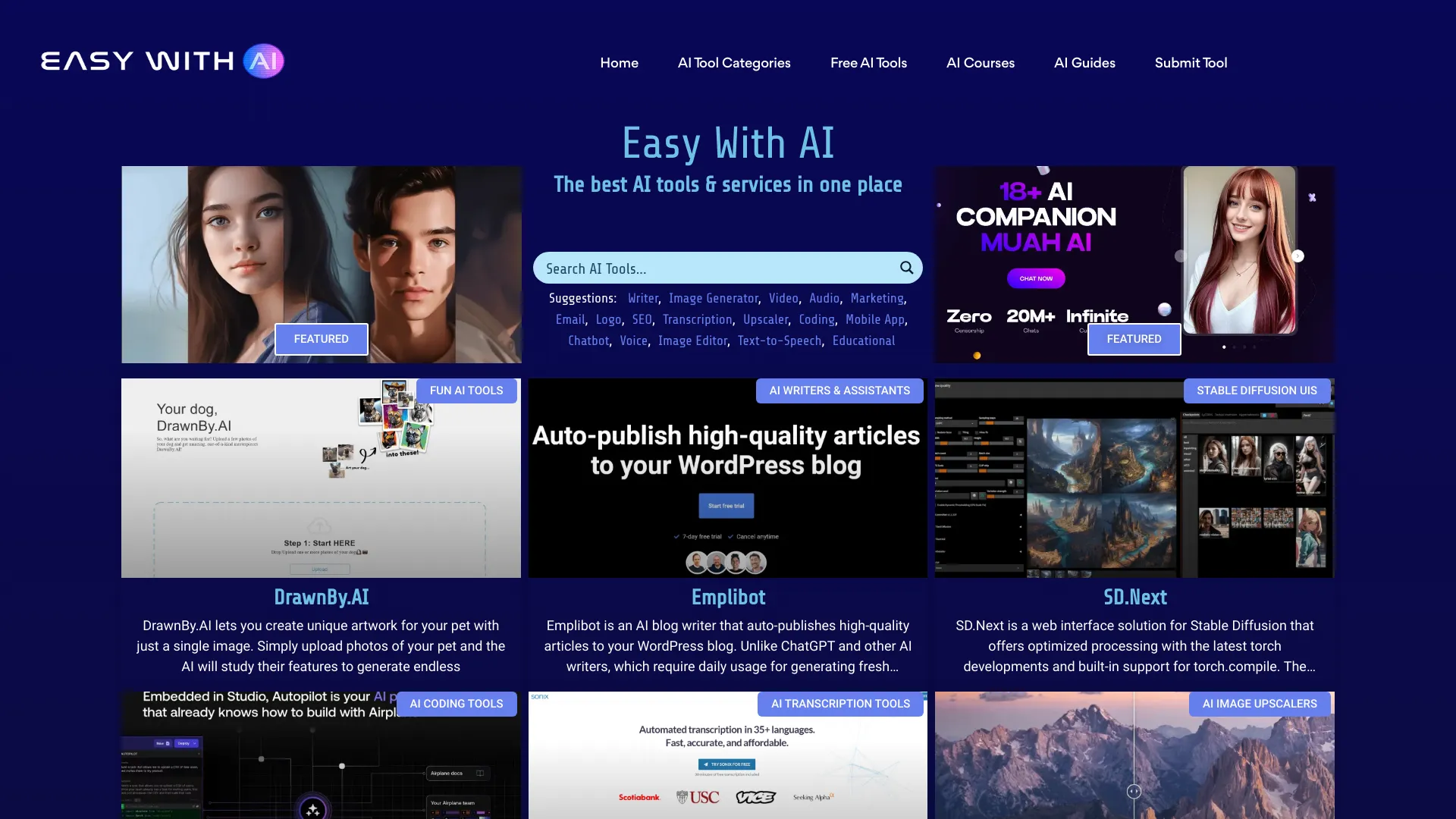 Easy With AI - Best AI Tools & Services screenshot