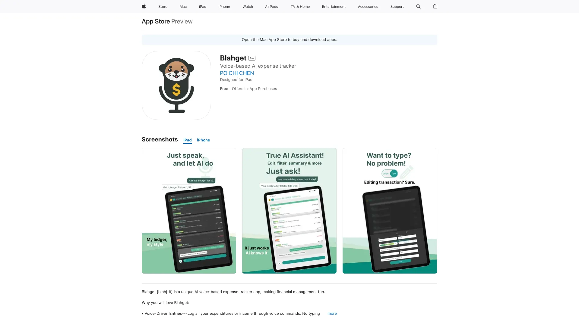 Blahget screenshot