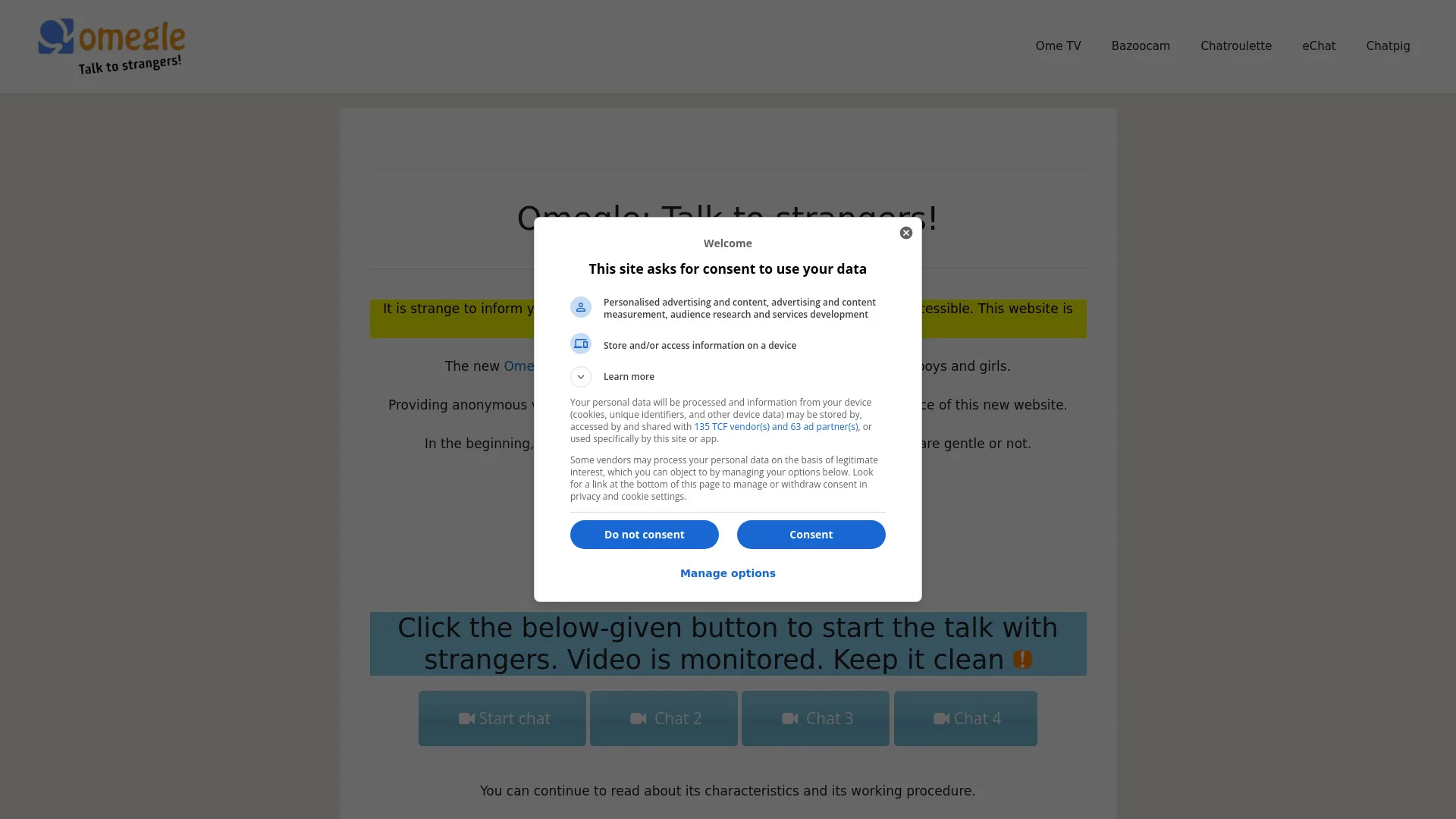 Omegle Talk To Strangers screenshot
