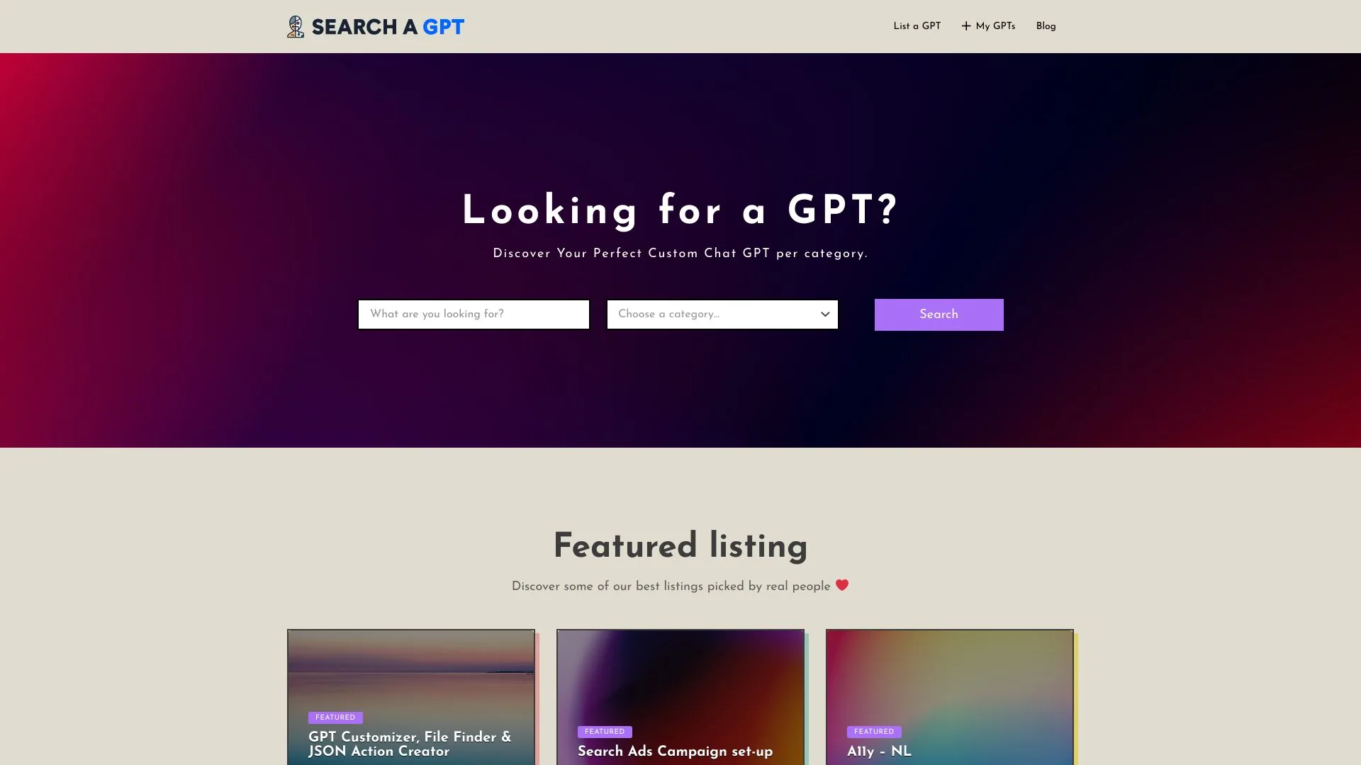Search a GPT screenshot