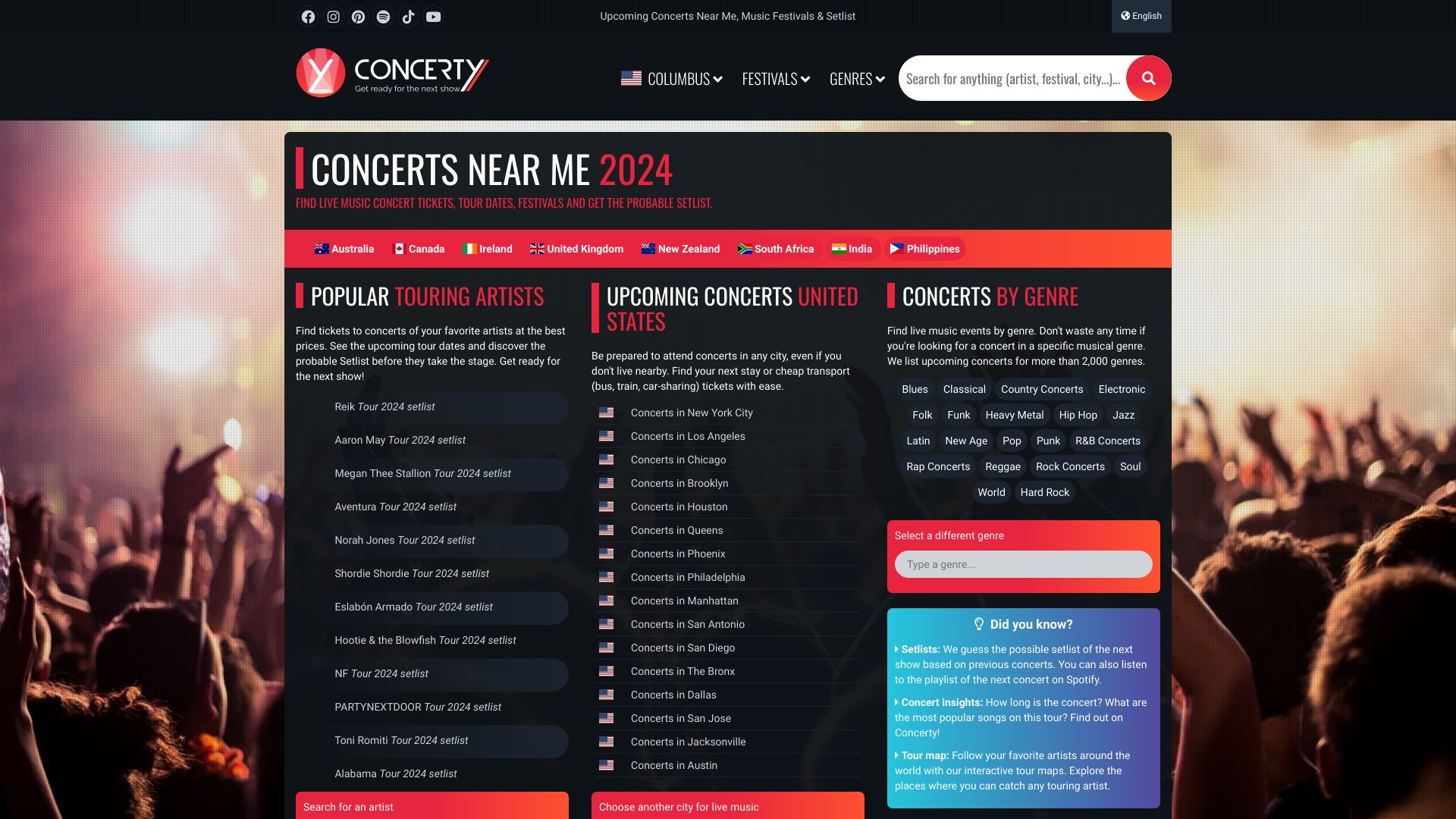 Concerty screenshot