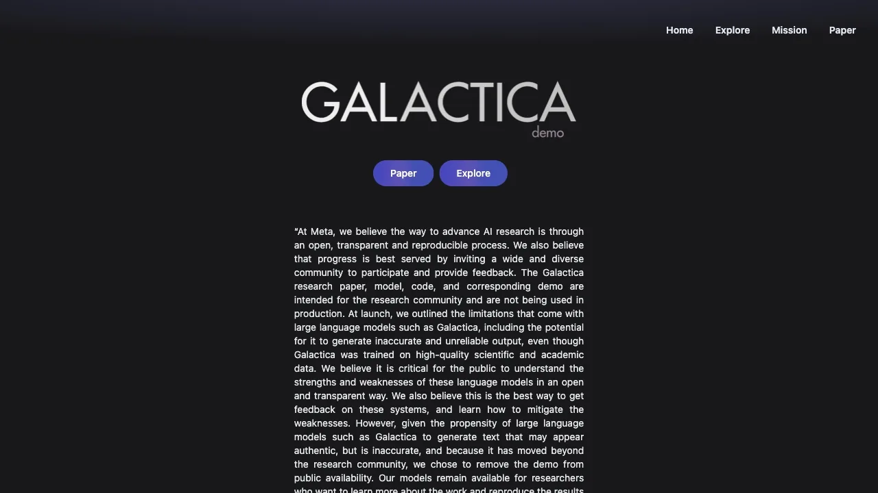 Galactica Demo screenshot