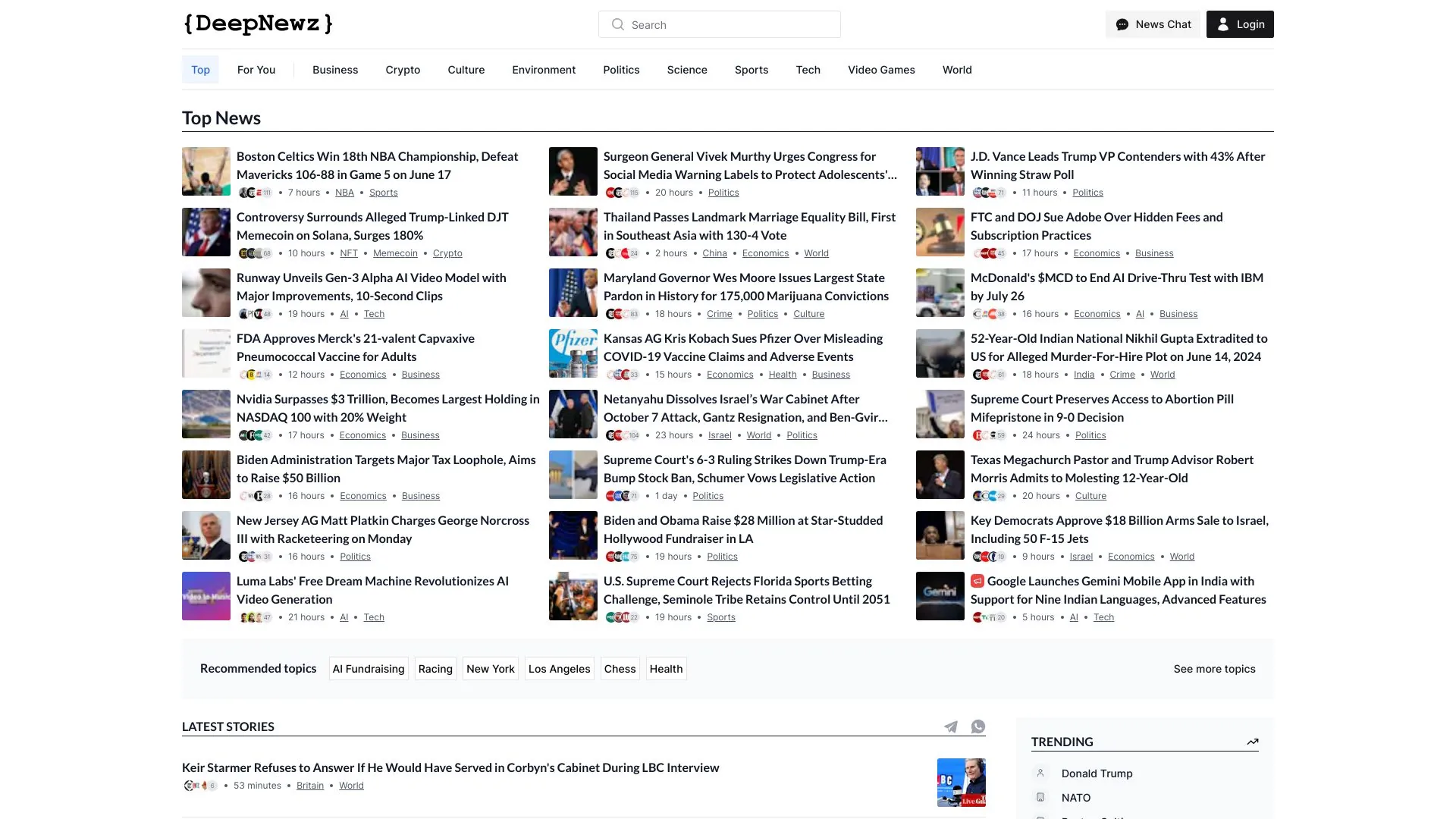 DeepNewz screenshot
