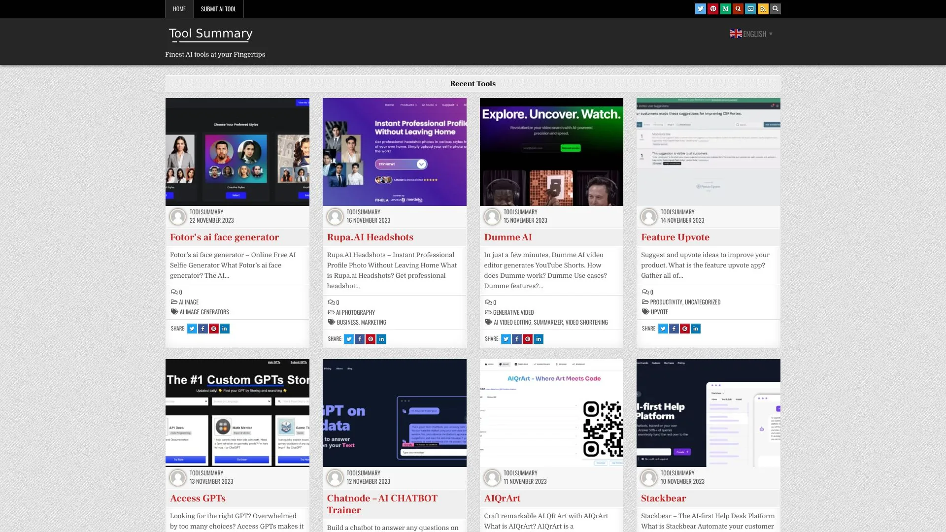 toolsummary.com screenshot