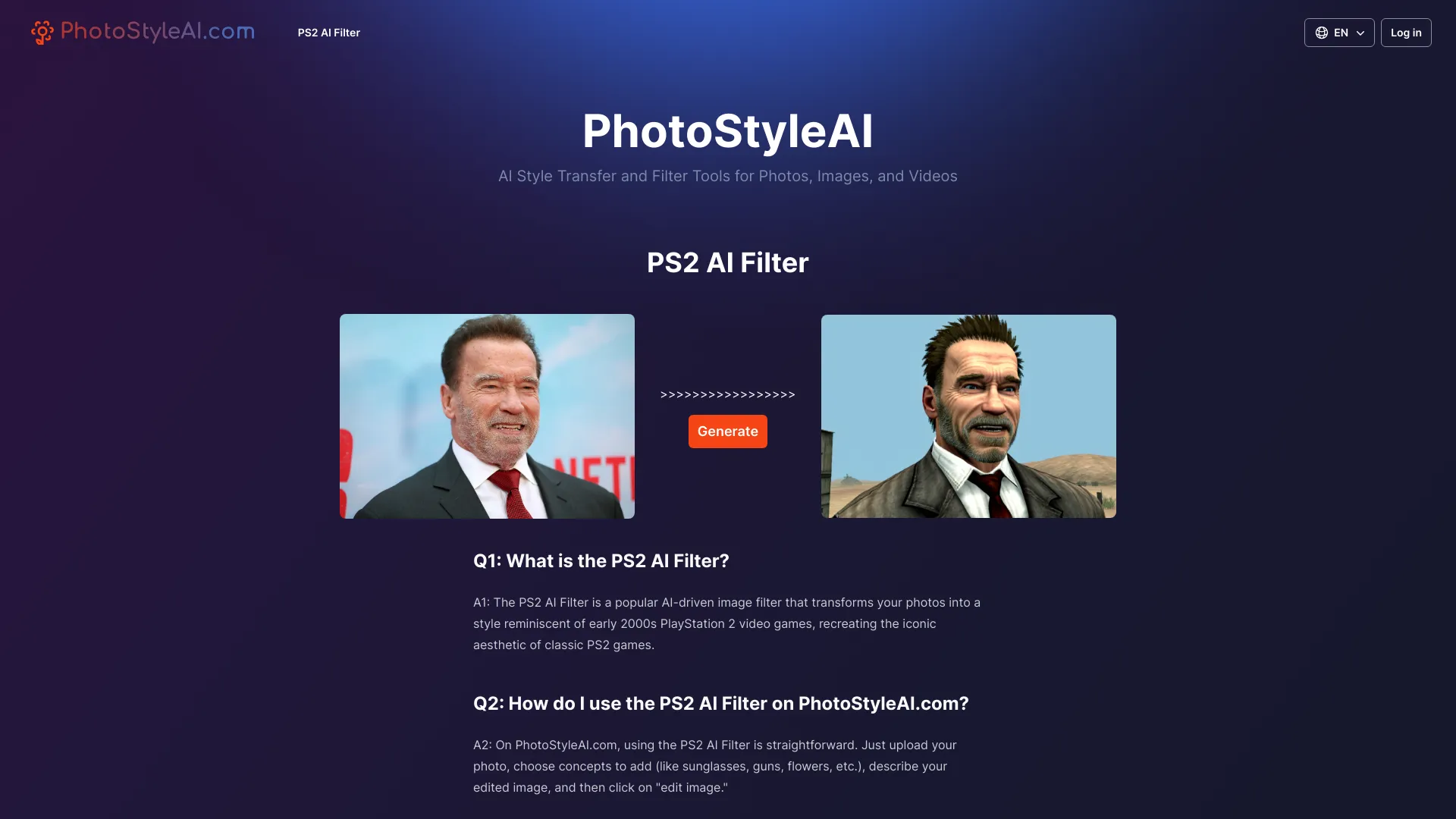 PhotoStyleAI screenshot