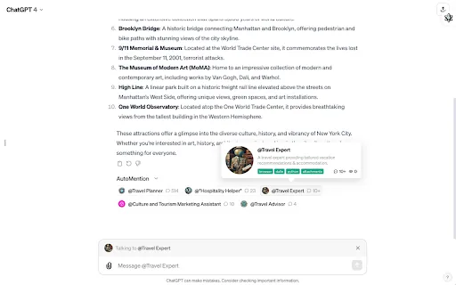 GPTsLab Browser Extension screenshot