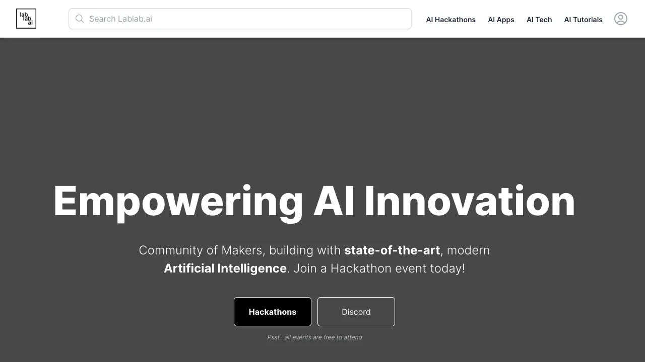 LabLab: A community of creators of advanced AI technology screenshot