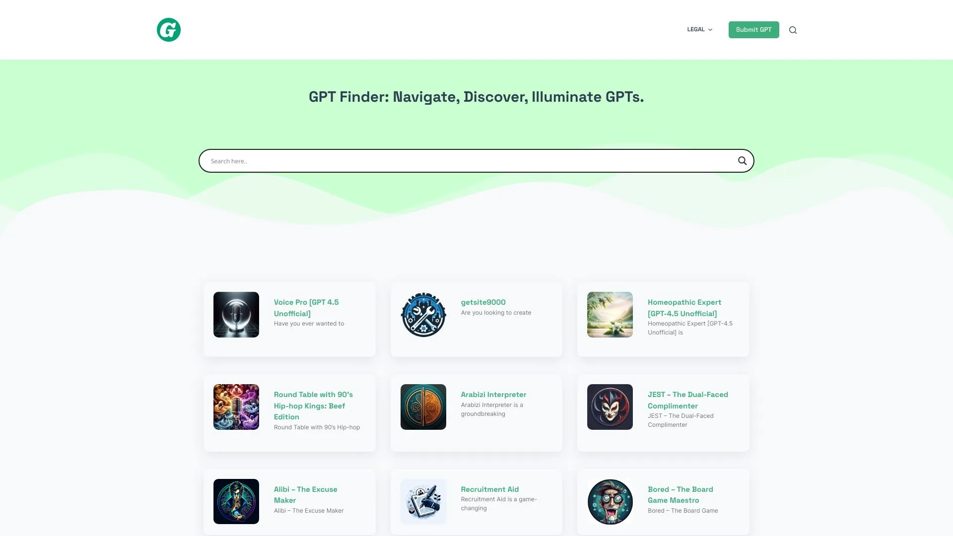 GPT Finder screenshot