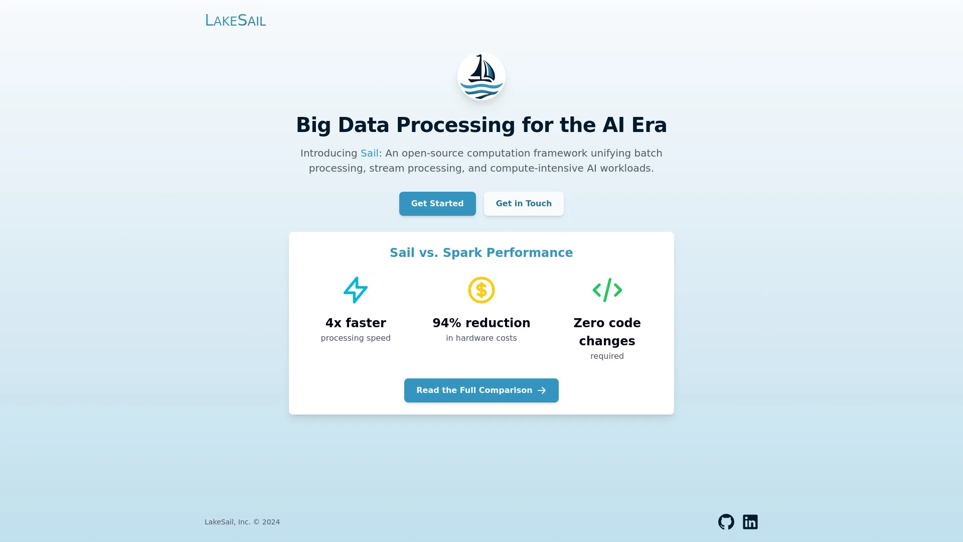 LakeSail screenshot