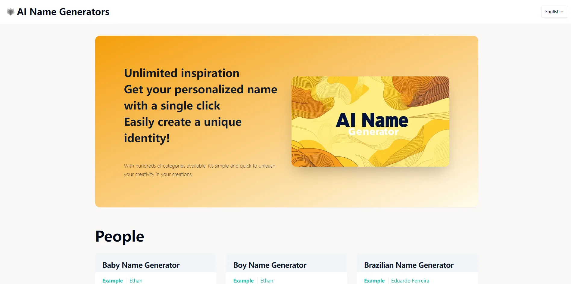 AI Names Generator screenshot
