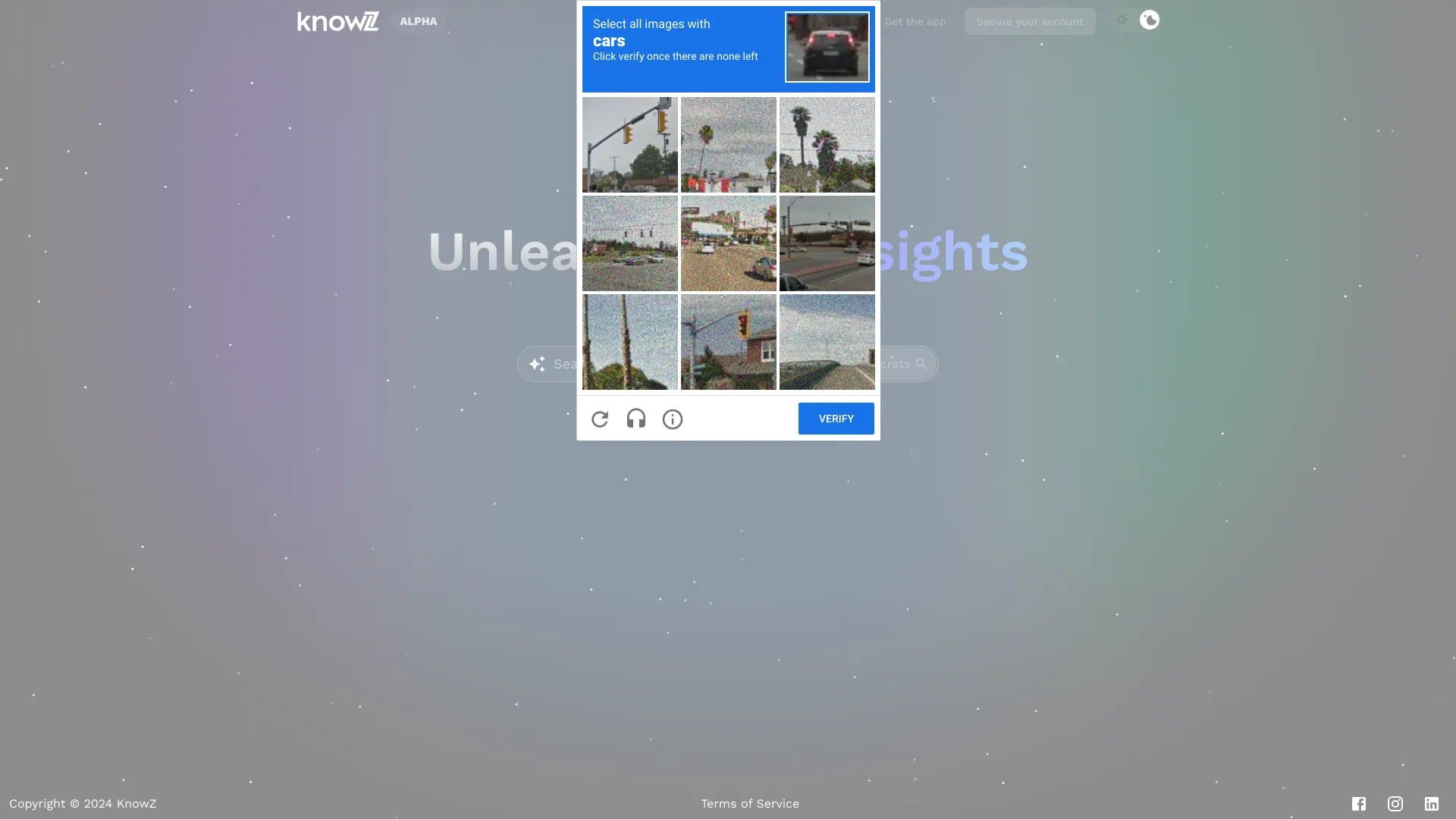 Knowz AI Search screenshot