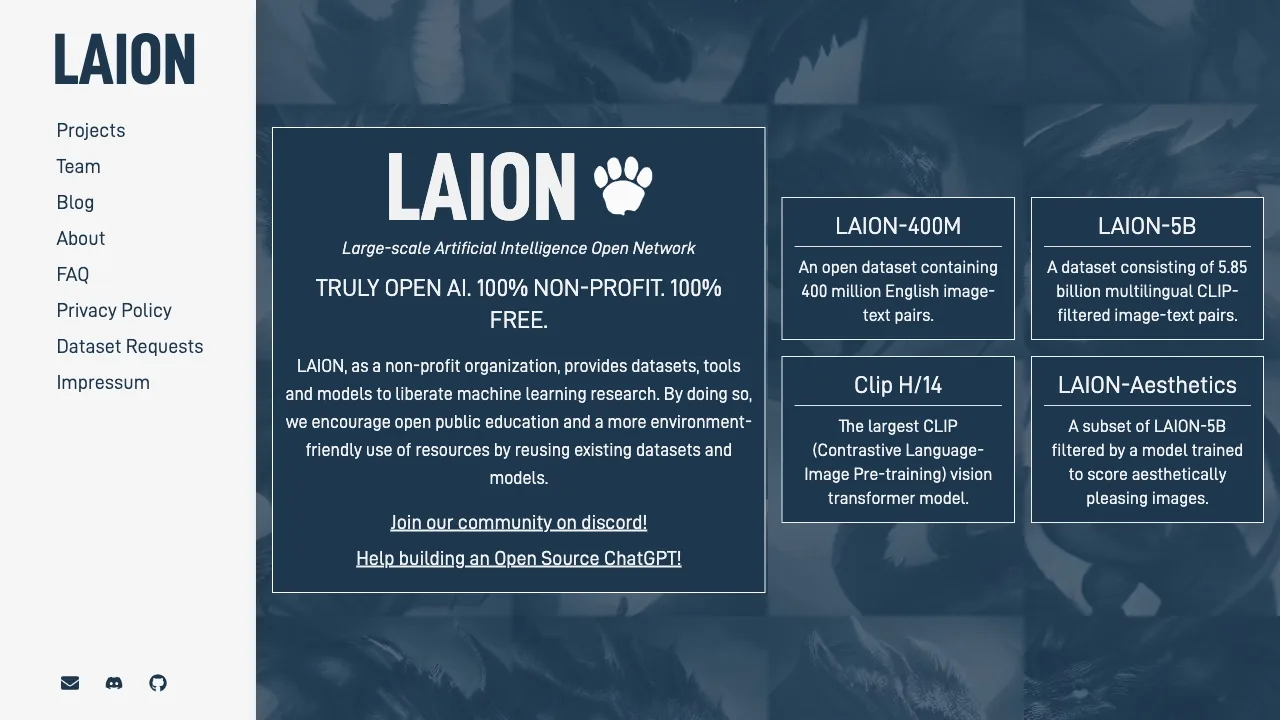 LAION - Large-scale Artificial Intelligence Open Network screenshot