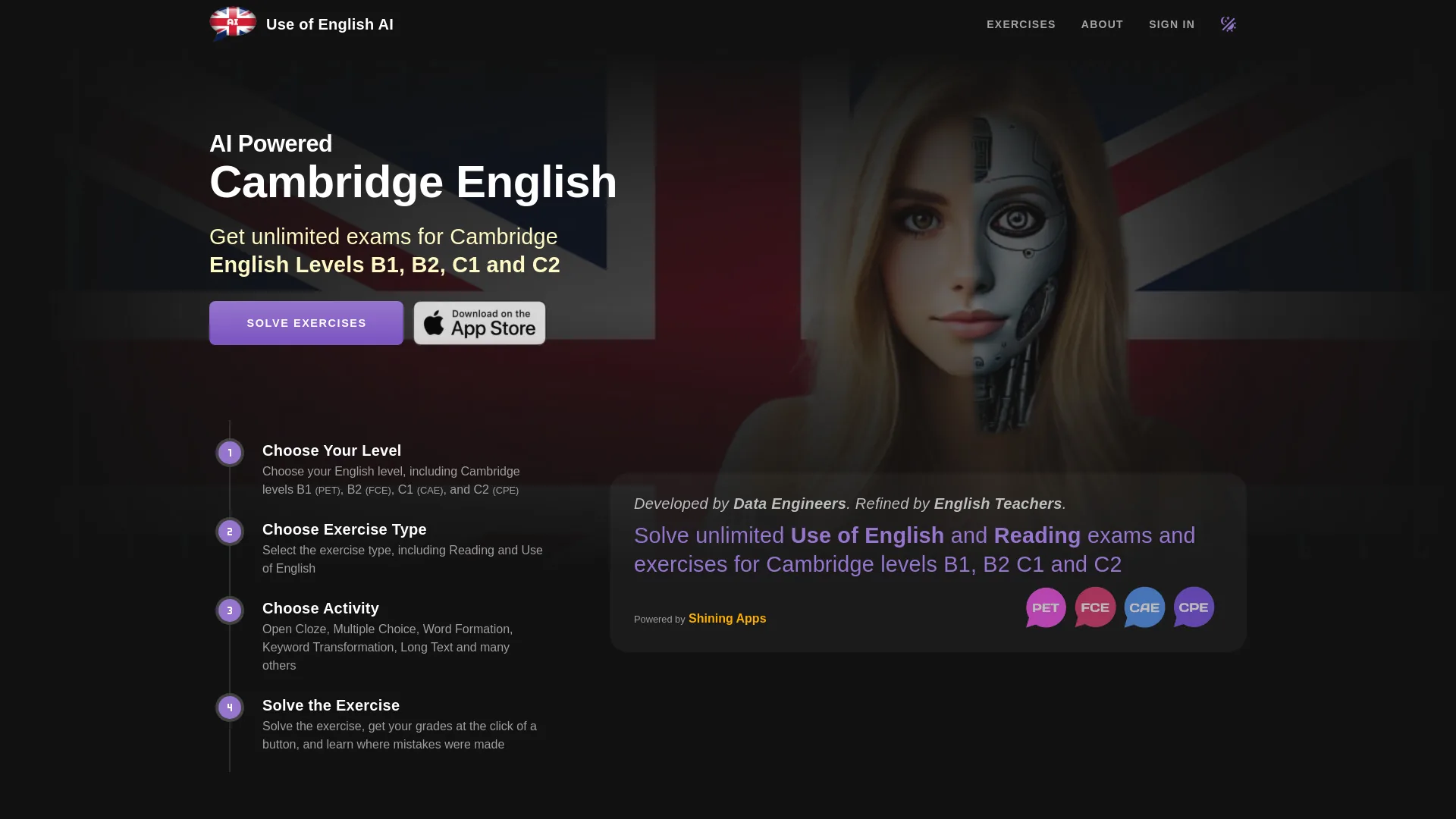 Use of English AI screenshot