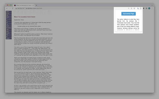 chatGPT Summarizer screenshot
