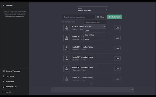 CrowdGPT Chrome Extension screenshot